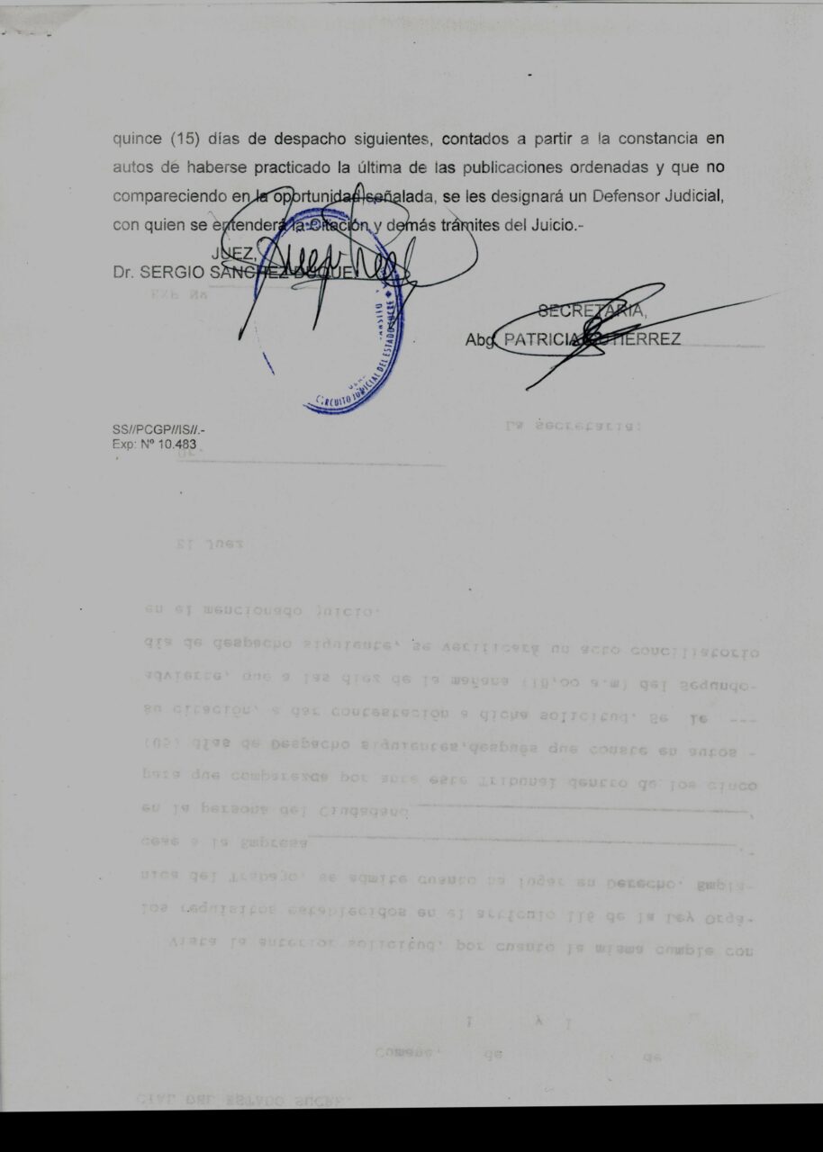 Edicto sobre el ciudadano Hugo Venancio Guzmán Malavé (Difunto)